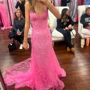Ellie Wilde Pink Prom Dress